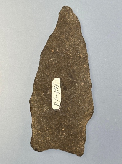 2 13/16" Argillite Fox Creek Point, Found in Pennsylvania, Ex: Lemaster Collection