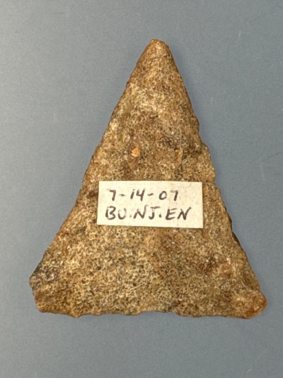 NICE 1 1/2" Cohansey Quartzite Triangle, Found in Burlington Co., New Jersey