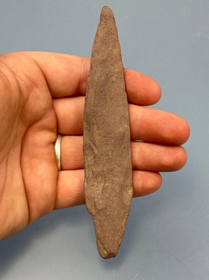 NICE 5 1/4" Classic Argillite Poplar Island Spear, Found in New Jersey, Great Condition! Ex: Bob Sha