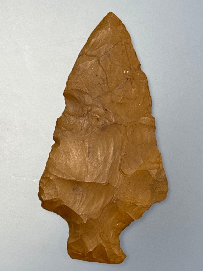 NICE 3 5/16" Jasper Perkiomen, Thin and Well-Made, Found in Pennsylvania, Ex: Bud Ripley Collection