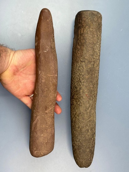 Pair of Large Pestles, Longest is 14 1/2", Found in PA/NY Region, Harry Mucklin Collection