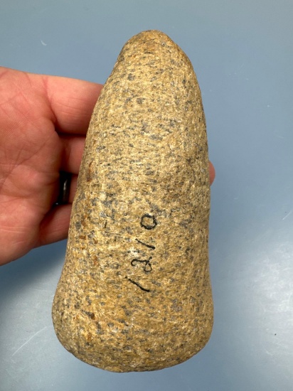4 3/4" Granite Bell Pestle, Found in New Jersey, Ex: Bob Sharp Collection