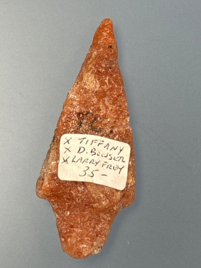 Orange/Red Rose Quartz Piney Island, 2 9/16", Found in PA, Ex: Tiffany, Bowser, Larry Fry.