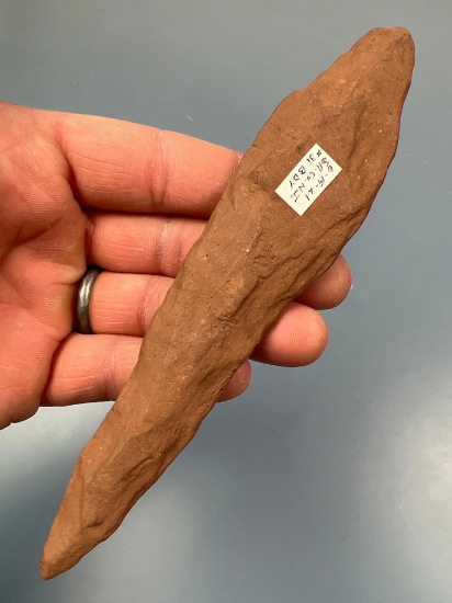 HUGE 6 1/2" Argillite Poplar Island Spear Point, Found in Salem Co., New Jersey, Ex: Glowacki, Amspa