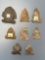 Lot of 8 Big Sandy Side Notch Points, x1 Has Tip Restoration as seen in pictures, Found in New York