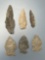 6 Nice Arrowheads, Points, Found in Northampton Co., PA, Longest is 2 1/2