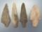 Lot of 4 Larger Archaic Stem Points, Rhyolite, Chert, Argillite, Longest is 3 3/8