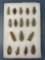 17 Various Agrillite Points, Found in New Jersey, Ex: Kauffman Collection