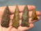Lot of 4 Hellgrammite Points, Found in Various Locations in Pennsylvania, Nice Examples, Longest is