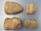 Lot of 4 Grooved Hammerstones, Nice Examples, Found in Burlington Co., NJ, Longest is 3 1/2, Smalles