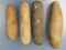 Lot of 4 Roller Pestles, Found in Burlington Co., NJ, Longest is 7 1/2