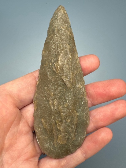 4 1/8" Quartzite Knife Blade, Found in New York State, Ex: Dave Summers Collection