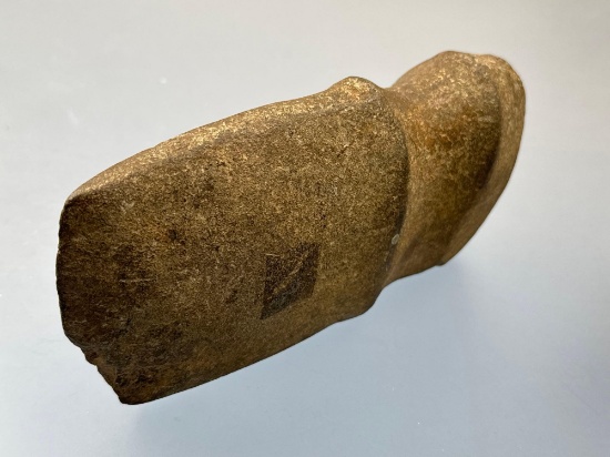 7 1/4" Polished Axe, 3/4 Groove, SITS ON END, Found Excavation in Scranton, PA by George Hall Sr in