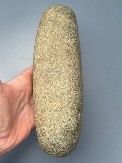 8 7/8" Hardstone Roller Pestle, Found in Oley, Berks Co., PA, Polish Noted.