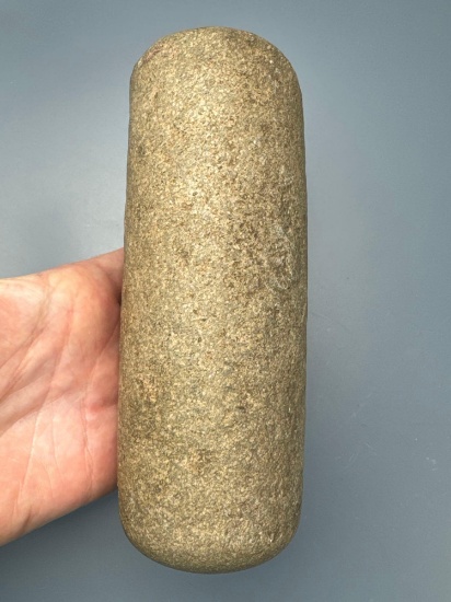 6 1/2" Heavily Polished Roller PEstle, Found in Lancaster Co., PA, Ex: Frank Christopher Collection
