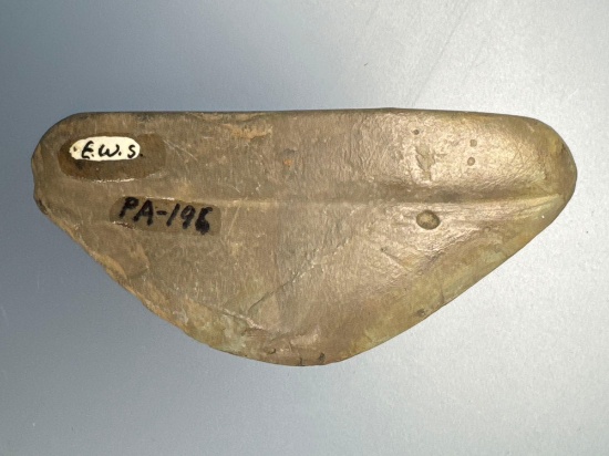 RESTORED 2 3/4" Miniature Ulu, Semi-Lunar Knife, 1/2 Restored, Found in Pennsylvania, Ex: Lemaster,