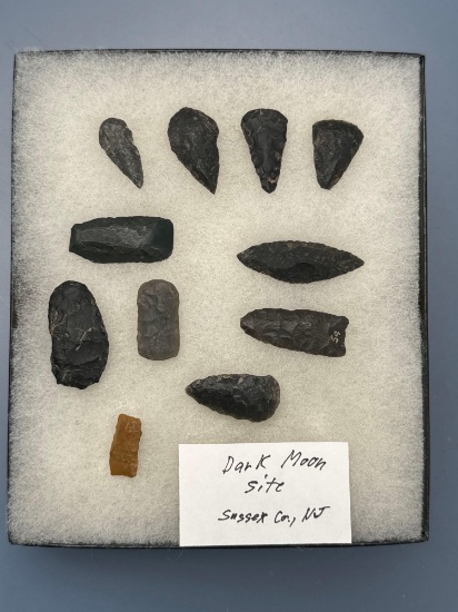 Lot of Find Tools, Scrapers and More, Found on the Dark Moon Site in Sussex Co., NJ, Ex: Lemaster, P