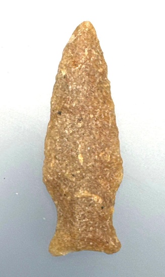 2 1/16" Fine Cohansey Quartzite Fishtail Arrowhead, Found in Northampton Co., PA, Ex: Burley Museum