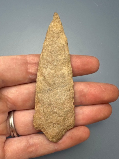 Large 3 3/8" Stem Point, This and others were found in fields next to the Conn. River in East Windso