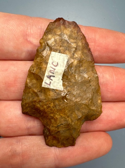2 1/16" Spotted Jasper Perkiomen, Found in Lancaster Co., PA, Ex: Pat Sutton Collection