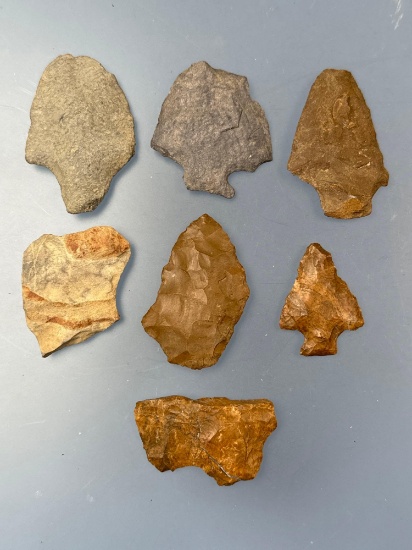 Lot of Ex: Dayton Staats Collection Points, Broadpoints, Perkiomens, Great Meadows, NJ, Longest is 2