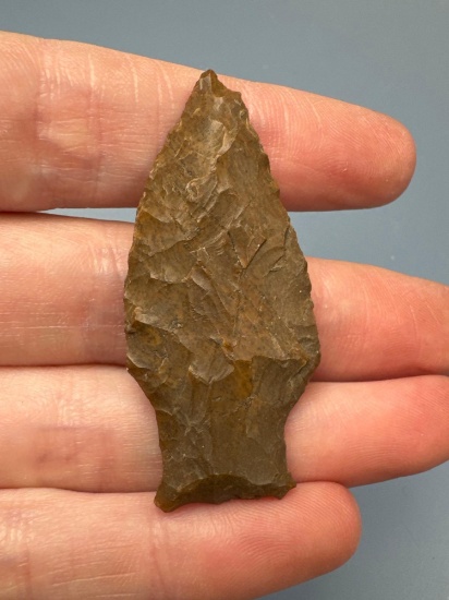2" Fine Jasper Orient Fishtail, Found in the Delaware River Valley, PA, Ex: Joe Read Collection