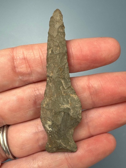2 1/2" Transitional Period Drill, Tool, Chert, Found in New York, Ex: Dave Summers Collection
