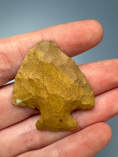 1 5/8" Jasper Perkiomen, Found in Pennsylvania, Yellow Jasper, Ex: Wilhide Collection