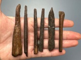 Lot of Bone Tools, Awls, Found in Florida, Nice Examples, Longest is 3 1/2