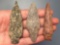 Lot of 3 Archaic Stem Points, Longest is 3