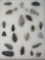 23 Arrowheads, Rhyolite, Quartz, Found in Jim Thorpe Area in Pennsylvania, Longest is 3