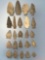 NICE Lot of 24 Various Esopus Chert, Rhyolite Points, From a New York Collection, Longest is 3 1/16