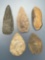 Lot of 5 Various Blades, Found in Jim Thorpe Area in Pennsylvania, Longest is 2 13/16