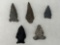 11 Fine Points, Arrowheads, Found in Jim Thorpe Area in Pennsylvania, Longest is 3 3/8