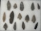 14 Larger Points, Arrowheads, All have Been Broken and ReGlued, Found in Jim Thorpe Area in Pennsylv