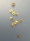 10 Small Yellow Seed Beads, Susquehannock, Found Oscar Leibhart Site Feature 28, York Co PA 1665-168
