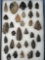 Large Lot of 31 Mainly Ridge and Valley Chert Points, Found in North Carolina, Longest is 2 1/2