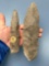 NICE Pair of Dover Chert Blades, Found in Tennessee, Longest is 7 1/2