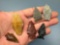 Lot of 6 Fine Points, Jasper, Chert, Quartz, Found in Chester Co., PA, Longest is 1 7/8