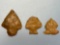 Jasper Perkiomen, Lehigh Broad and Side Notch Points, Found in York Co., PA, Longest is 1 3/4
