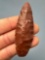 Red Jasper Agate Basin Paleo Point, Found in Southeastern PA, 1/4