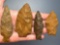 4 Impressive Jasper Points, Found in 1999 near Gilbert Generator, Bucks Co., PA, 3 Miles from Durham