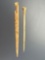 Pair of Bone Awls, Found in Tennessee, Longest is 5 1/8