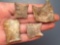 Lot of 4 Heart Breaker Quad/Late Paleo Points, Central States, Longest is 1 1/2