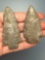 x2 Nice Stem Points, Found in Ontario Co., NY, Longest is 2 5/8