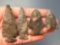 NICE Lot of 4 Points, Fishtail, Vosburg, Brewertons, Longest is 2 9/16