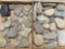 x2 Large Flats of Net Sinkers, Stone Tools, Found in New York, Pick Up Only, Ex: Dave Summers Collec
