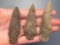 Lot of Archaic Stem Points, Longest is 3 1/8