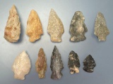 10 Various Points, Longest is 2 3/16