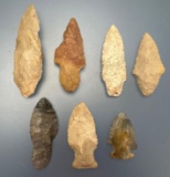 Lot of 7 Various Points, Longest is 3 1/16